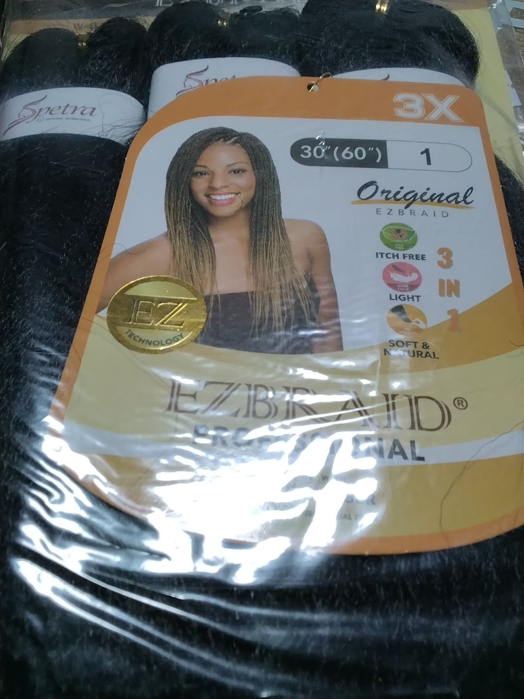 30 inch #1 3x braid hair