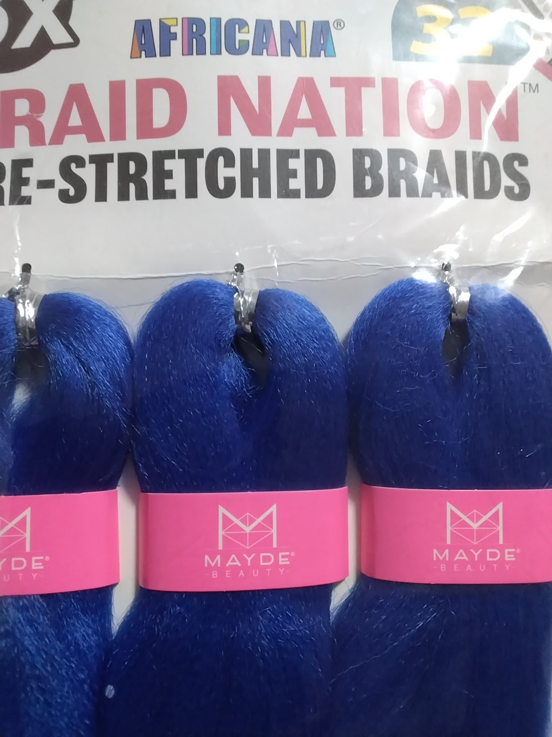 32 inch blue 3x braids